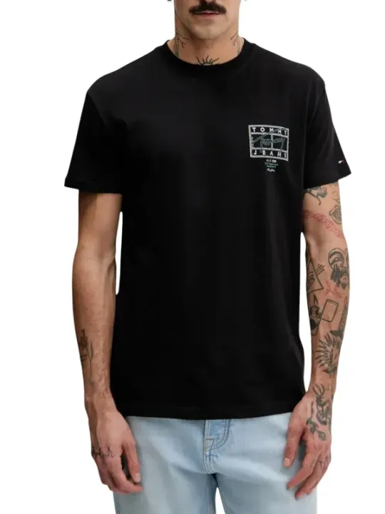 Tommy Hilfiger Jeans Herren T-Shirt Schwarz | online kaufen