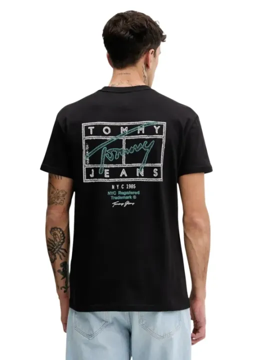 Tommy Hilfiger Jeans Herren T-Shirt Schwarz | online kaufen