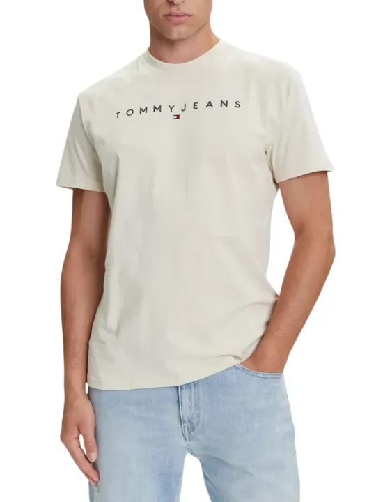 Tommy Hilfiger Jeans Herren T-Shirt Beige | online kaufen