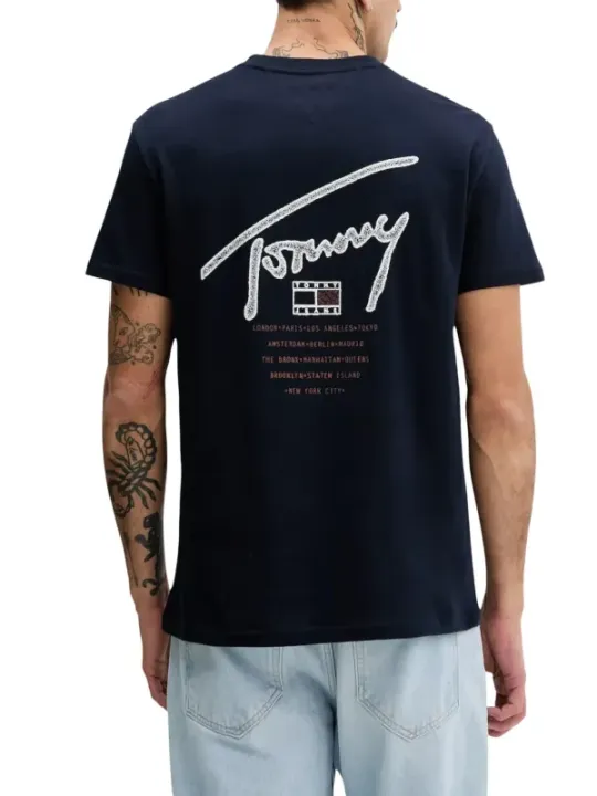 Tommy Hilfiger Jeans Herren T-Shirt Blau | online kaufen