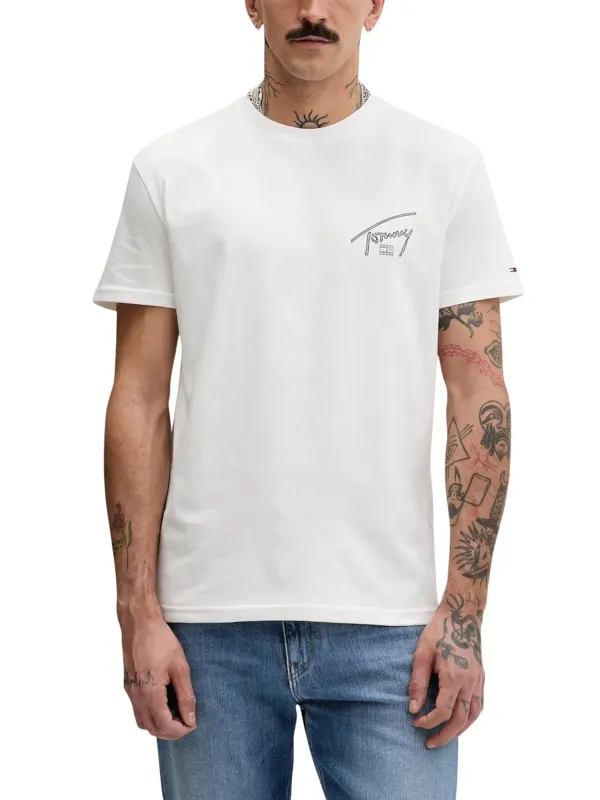 Tommy Hilfiger Jeans Herren T-Shirt Weiß | online kaufen