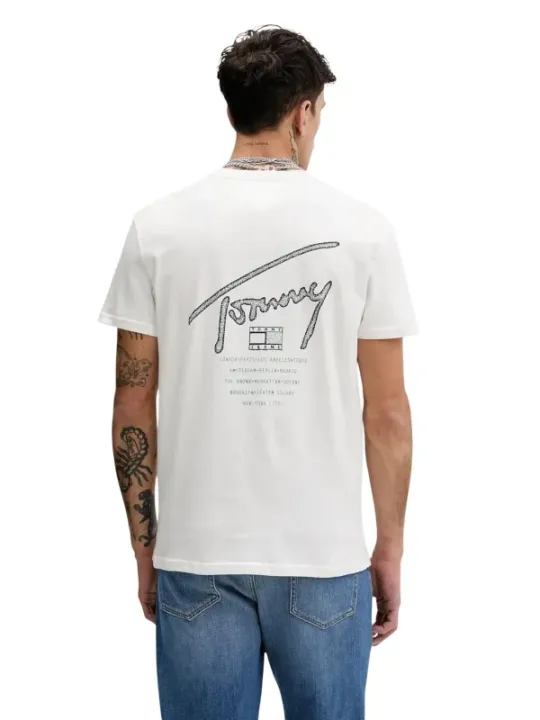 Tommy Hilfiger Jeans Herren T-Shirt Weiß | online kaufen