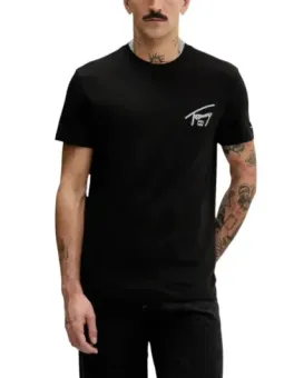 Tommy Hilfiger Herren T-Shirt Schwarz mieten - Flex-Fashion
