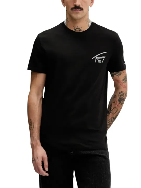 Tommy Hilfiger Jeans Herren T-Shirt Schwarz | online kaufen