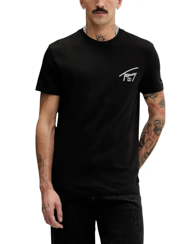 Tommy Hilfiger Jeans Herren T-Shirt Schwarz | online kaufen
