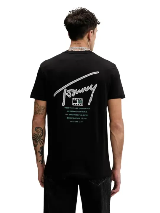 Tommy Hilfiger Jeans Herren T-Shirt Schwarz | online kaufen