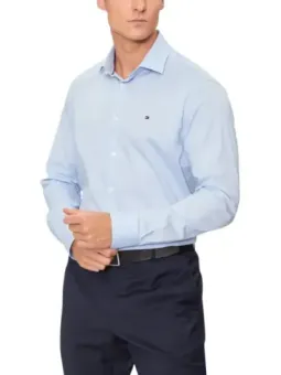 Tommy Hilfiger Herren Hemd Azurblau mieten - Flex-Fashion