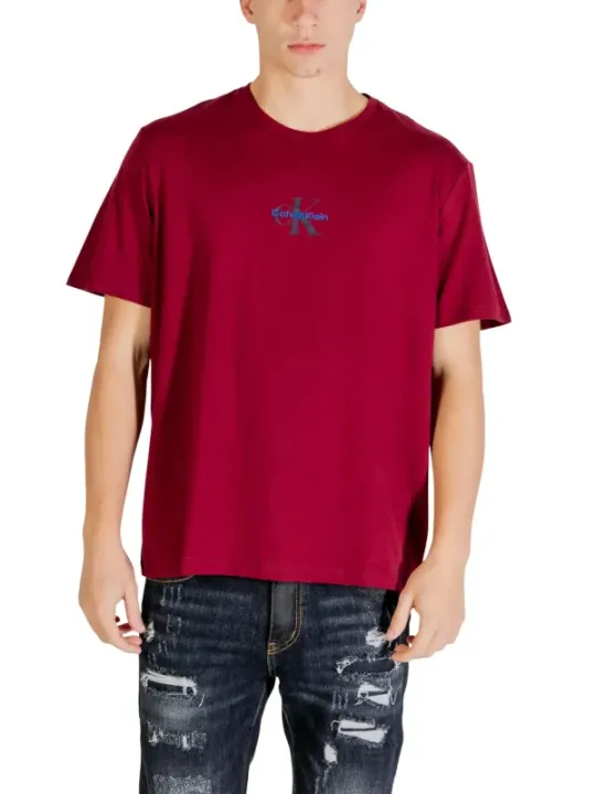 Calvin Klein Jeans Herren T-Shirt Bordeaux | online kaufen