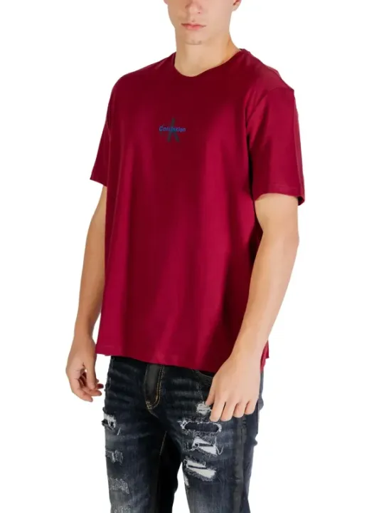Calvin Klein Jeans Herren T-Shirt Bordeaux | online kaufen