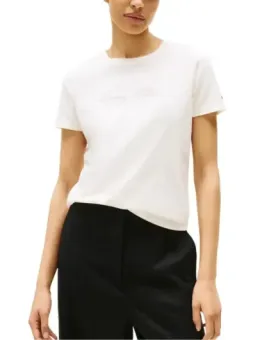 Tommy Hilfiger Damen T-Shirt Weiß mieten - Flex-Fashion