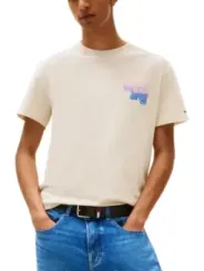 Tommy Hilfiger Jeans Herren T-Shirt Beige | online kaufen