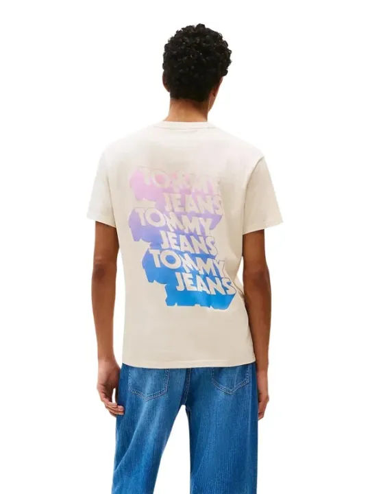 Tommy Hilfiger Jeans Herren T-Shirt Beige | online kaufen