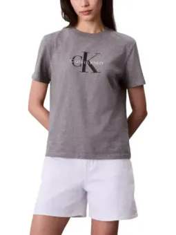 Calvin Klein Jeans Damen T-Shirt Grau | online kaufen