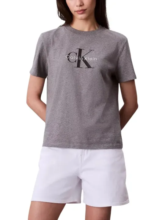 Calvin Klein Jeans Damen T-Shirt Grau | online kaufen