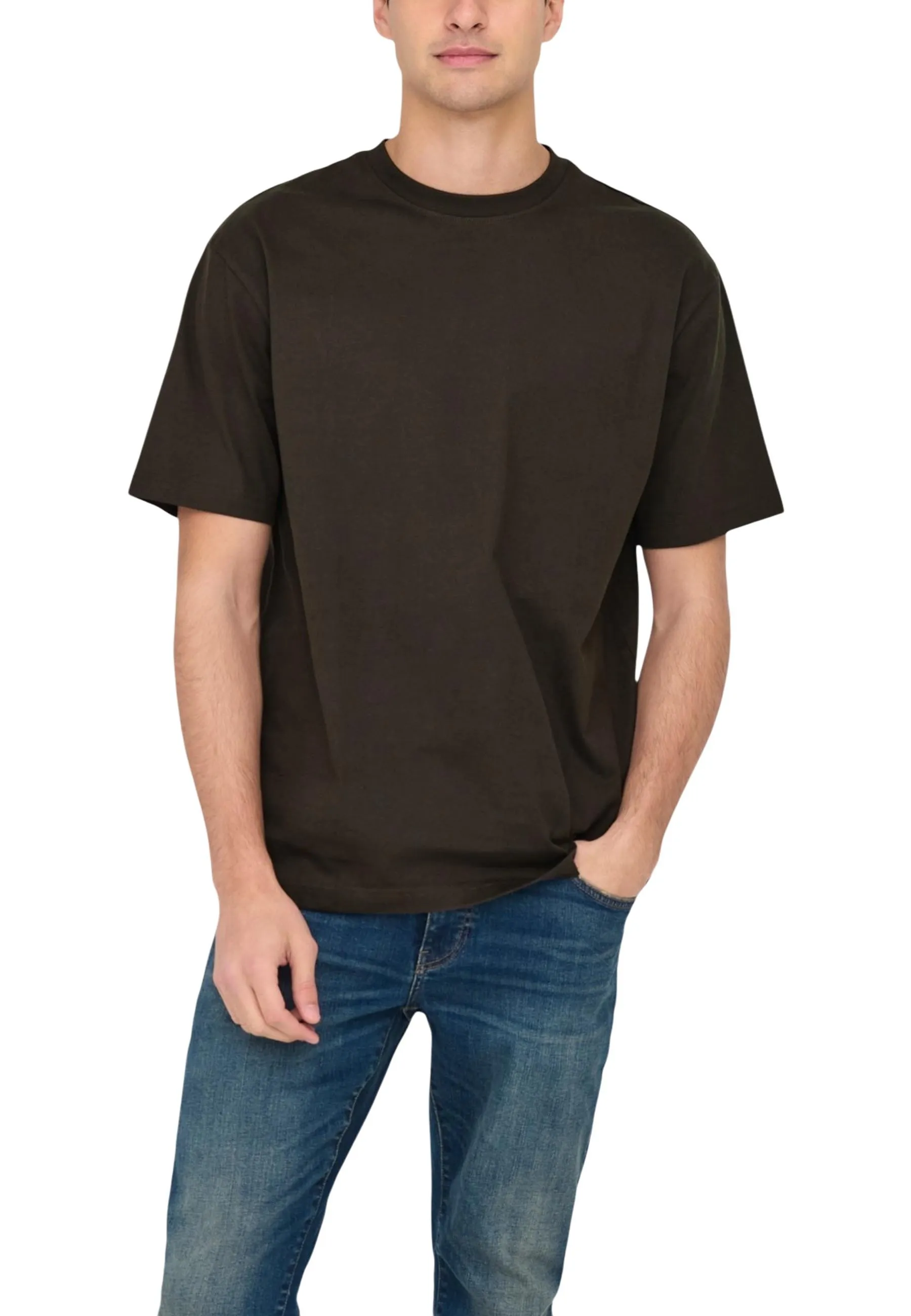 Herren T-Shirt Braun 496356