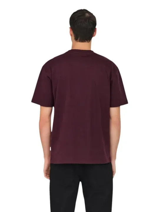 Only & Sons Herren T-Shirt Bordeaux | online kaufen