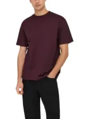 Only & Sons Herren T-Shirt Bordeaux | online kaufen