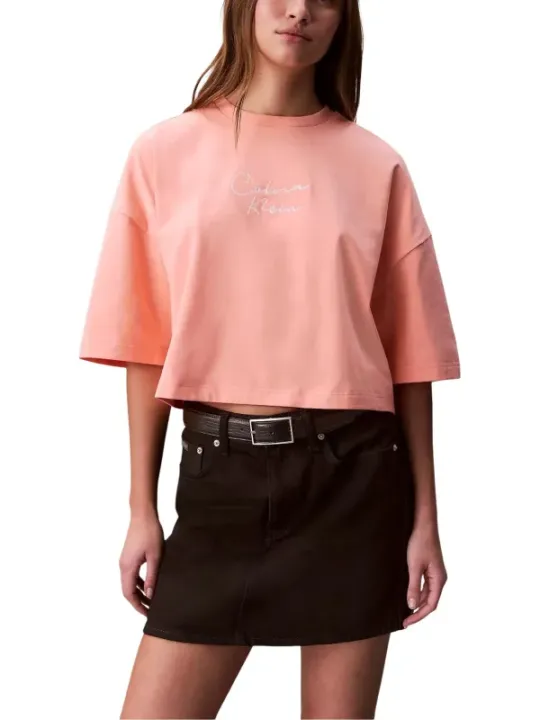 Calvin Klein Jeans Damen T-Shirt Orange | online kaufen