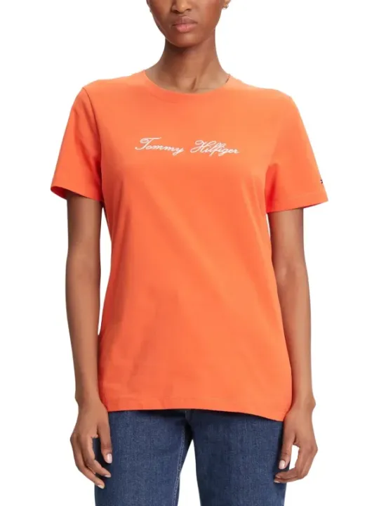 Tommy Hilfiger Damen T-Shirt Orange | online kaufen