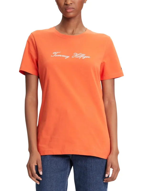 Tommy Hilfiger Damen T-Shirt Orange | online kaufen