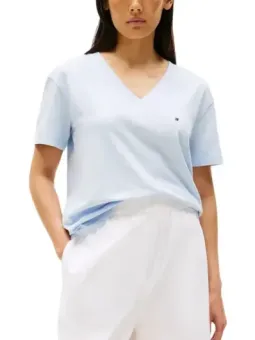 Tommy Hilfiger Damen T-Shirt Azurblau mieten | Flex-Fashion