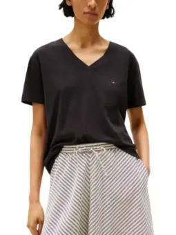 Tommy Hilfiger Damen T-Shirt Schwarz mieten – Flex-Fashion