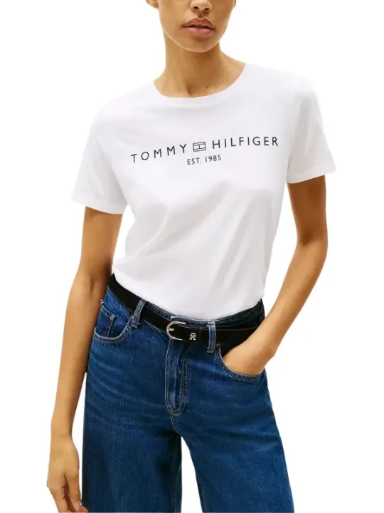 Tommy Hilfiger Damen T-Shirt Weiß | online kaufen