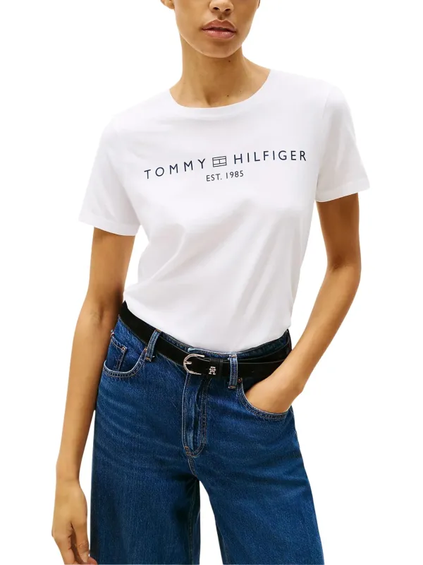 Tommy Hilfiger Damen T-Shirt Weiß | online kaufen