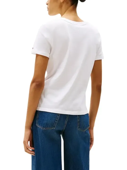Tommy Hilfiger Damen T-Shirt Weiß | online kaufen