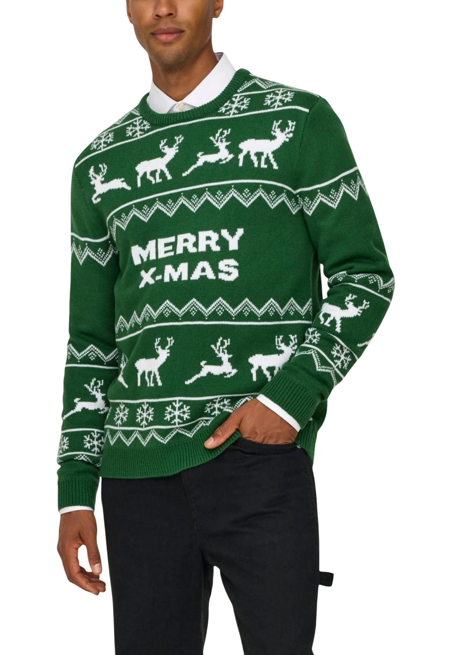 Herren Pullover Grün 495753