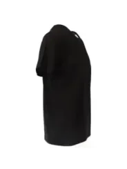 Schwarzes Kurzarm-Hemd Rückansicht