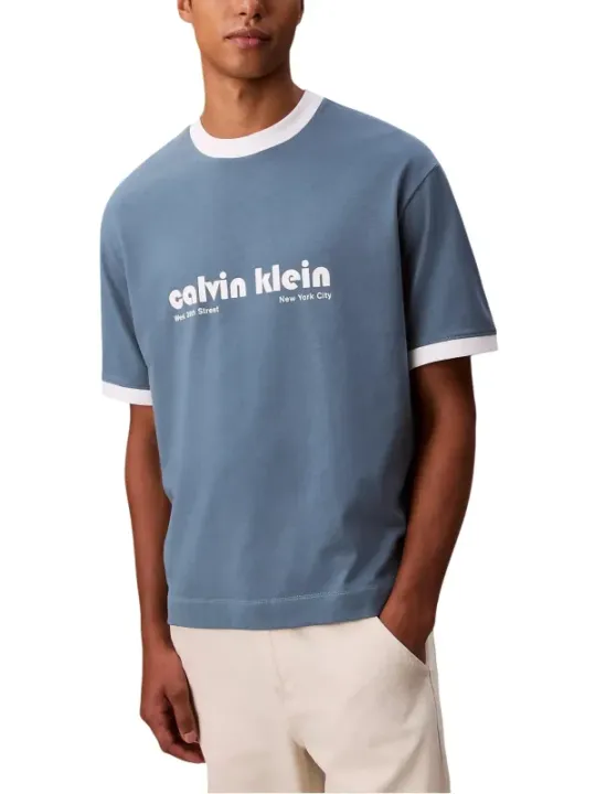 Calvin Klein Jeans Herren T-Shirt Azurblau | online kaufen