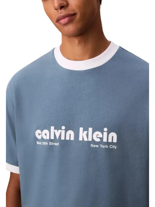 Calvin Klein Jeans Herren T-Shirt Azurblau | online kaufen