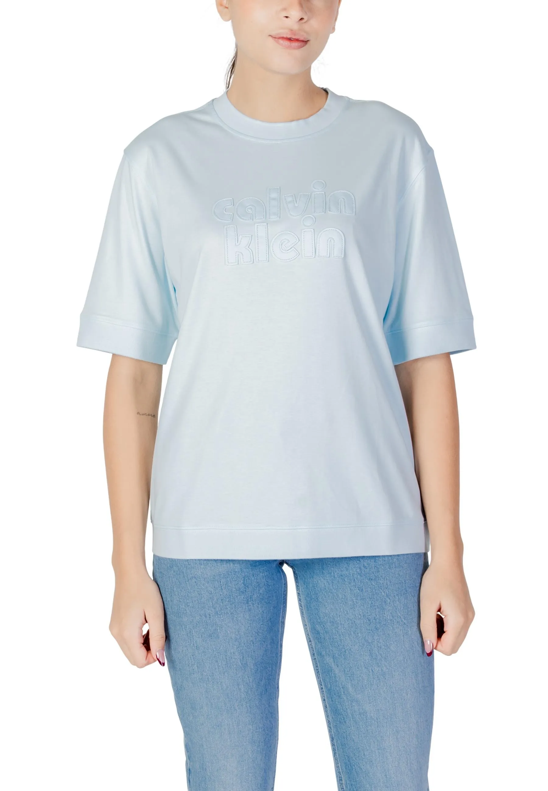 Damen T-Shirt Azurblau 495710