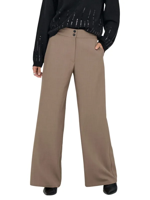 Jacqueline De Yong Damen Hose Braun | online kaufen