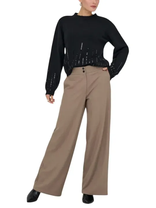 Jacqueline De Yong Damen Hose Braun | online kaufen