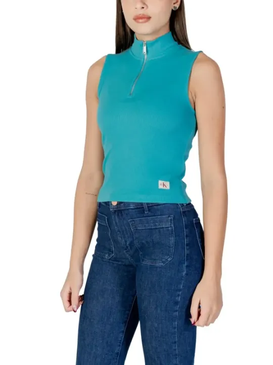 Calvin Klein Jeans Damen Tank-Tops Türkis | online kaufen