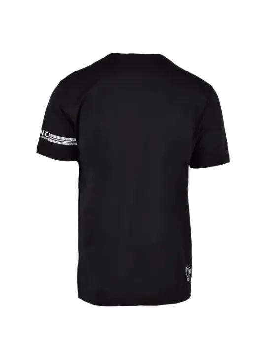 Graues T-Shirt mit weißen Streifen