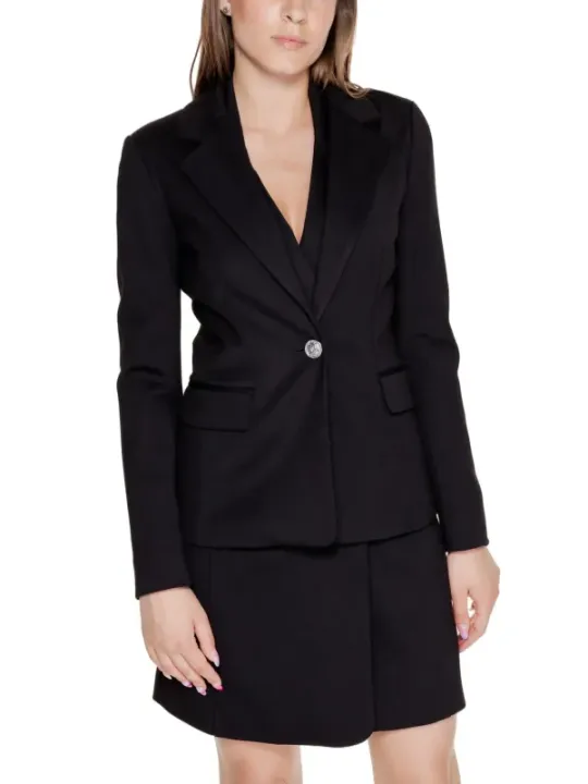 Schwarzer Damen Blazer Shorts Set