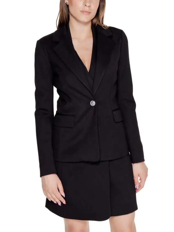 Schwarzer Damen Blazer Shorts Set