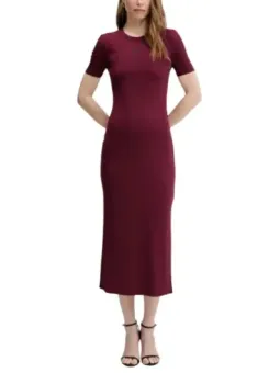 Calvin Klein Jeans Damen Kleid Bordeaux | online kaufen