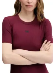 Calvin Klein Jeans Damen Kleid Bordeaux | online kaufen