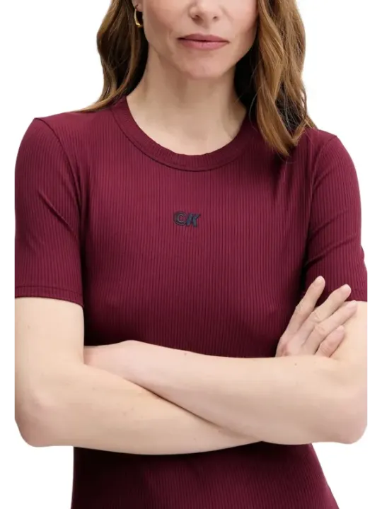 Calvin Klein Jeans Damen Kleid Bordeaux | online kaufen