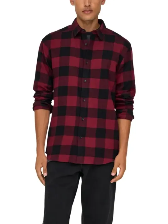 Only & Sons Herren Hemd Rot | online kaufen