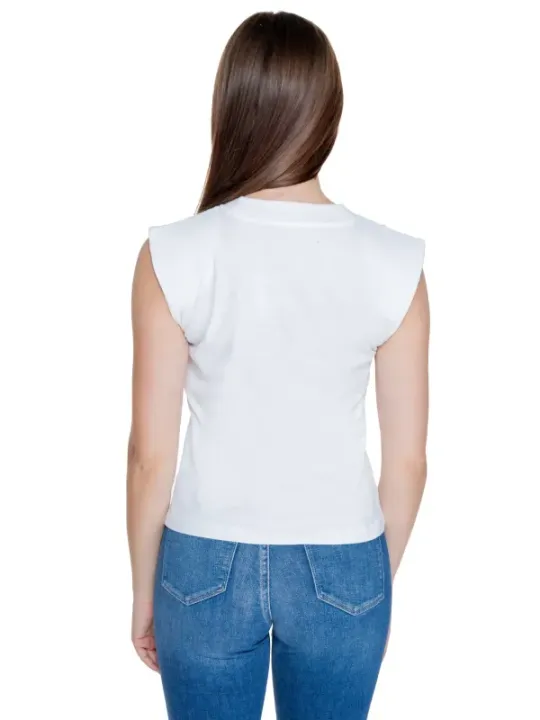 Weißes Calvin Klein Kurzarm-T-Shirt