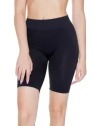 Schwarze Damen-Radlerhose mit Netzstoff