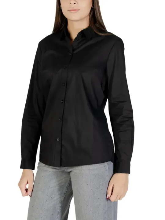 Jacqueline De Yong Damen Hemd Schwarz | online kaufen