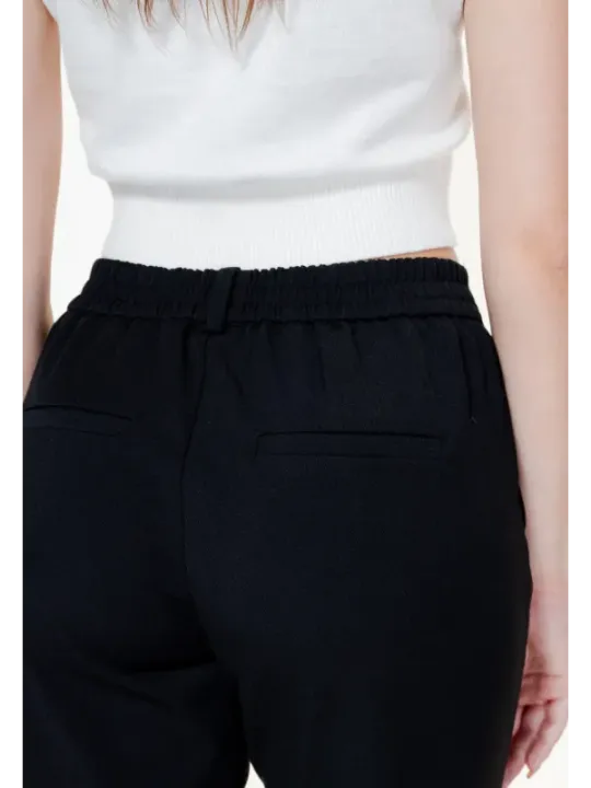Schwarze gerippte Damen-Hose Vero Moda