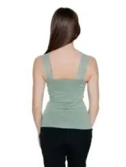 Sagegrünes Tanktop mit Spitzen-Details