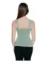Sagegrünes Tanktop mit Spitzen-Details
